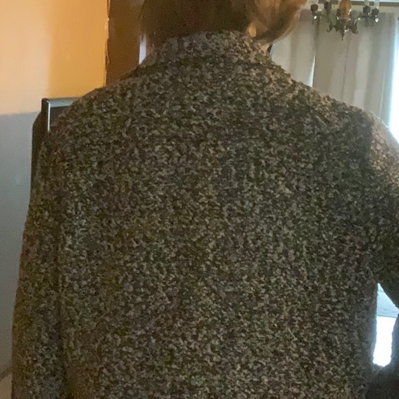 NWT JUSTFAB Blk/gray Tweed zippered pea coat with pockets XXL - Picture 8 of 8